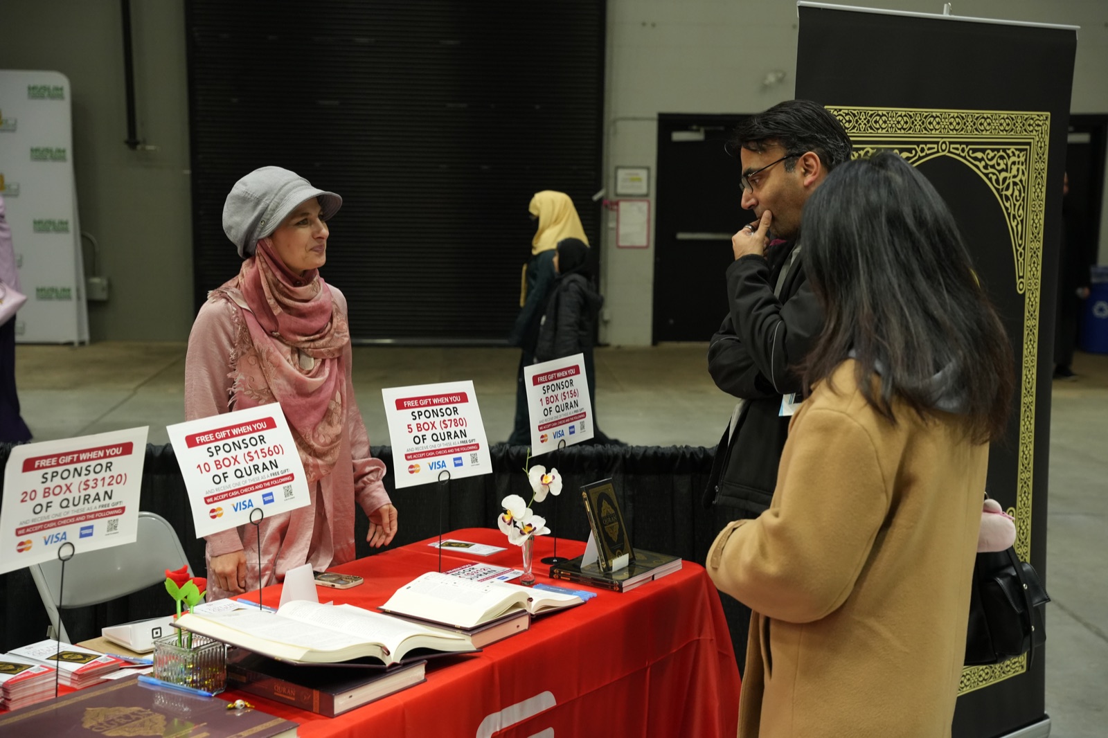 Community booth and visitors