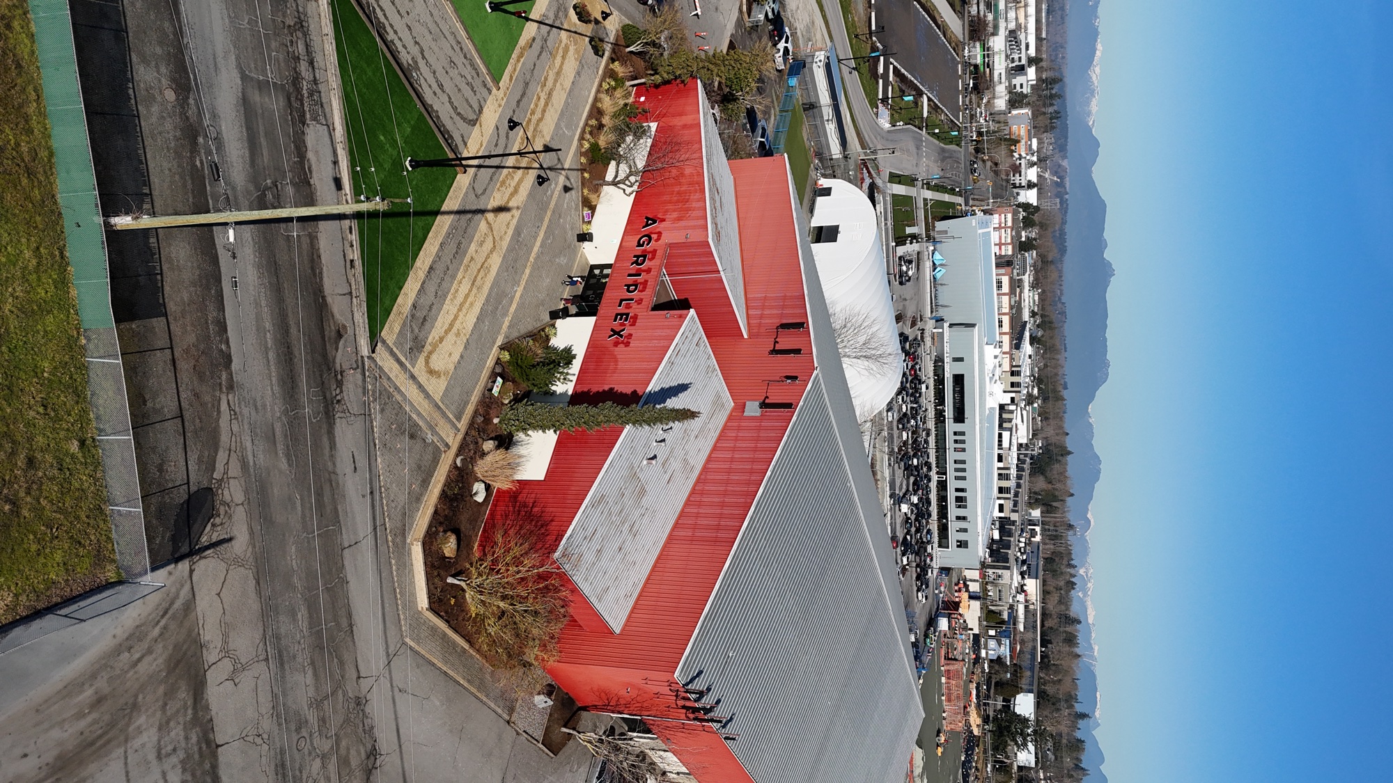 Aerial view of the Cloverdale Agriplex